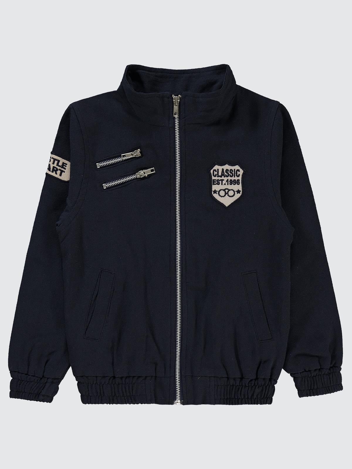 Civil Boys Classic Nakışlı 6-9 Yaş Ceket - Lacivert
