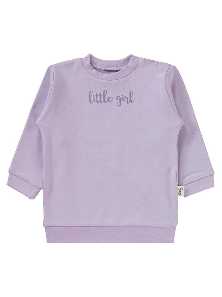 Civil Baby Little Girl Baskılı 6-18 Ay Takım - Lila