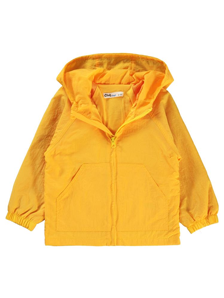 Civil Boys Krinkıl Kumaş 2-5 Yaş Yağmurluk - Hardal