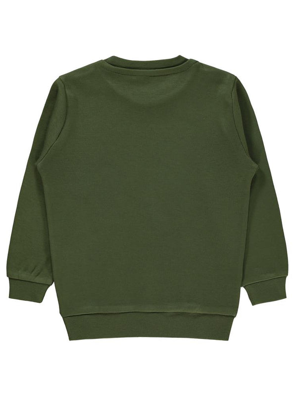 Civil Boys Köpek Baskılı 2-5 Yaş Sweatshirt - Haki