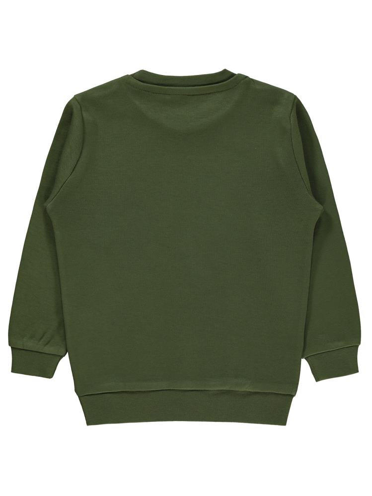 Civil Boys Köpek Baskılı 2-5 Yaş Sweatshirt - Haki