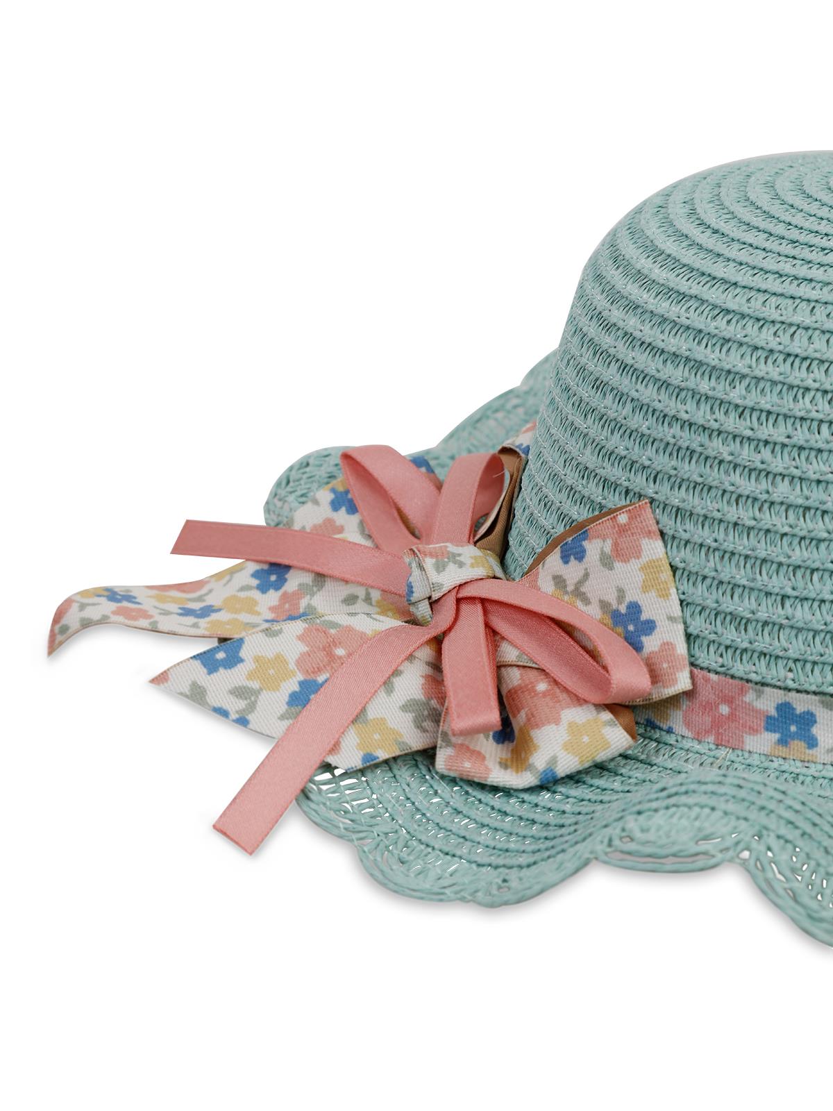 Civil Girls 6-9 Yaş Kız Çocuk Hasır Şapka - Yeşil