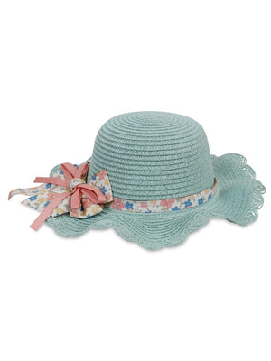 Civil Girls 6-9 Yaş Kız Çocuk Hasır Şapka - Yeşil