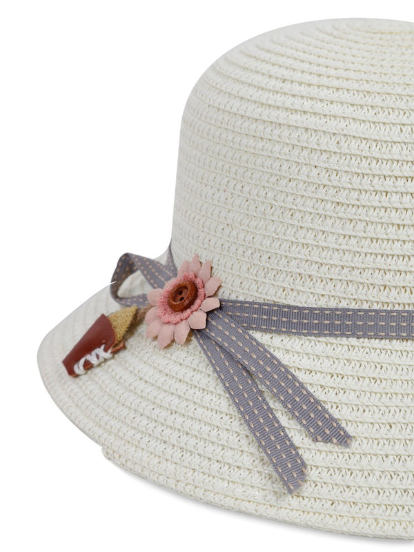 Civil Girls 6-9 Yaş Kız Çocuk Hasır Şapka - Bej