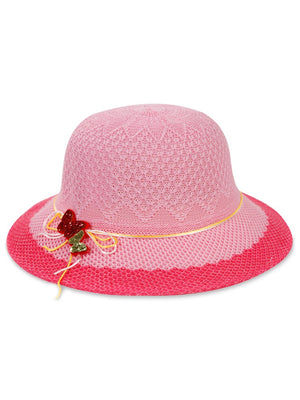 6-9 Yaş Kız Çocuk Merserize Şapka - Pembe