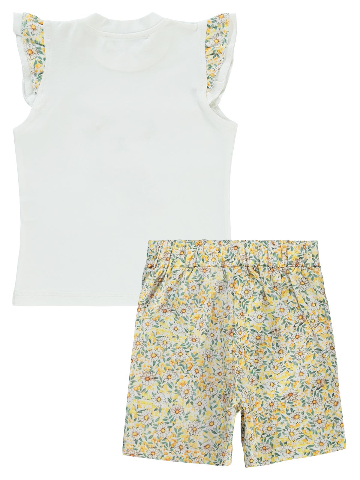 Civil Baby Çiçek Baskılı 2'Li 6-18 Ay Takım - Sarı