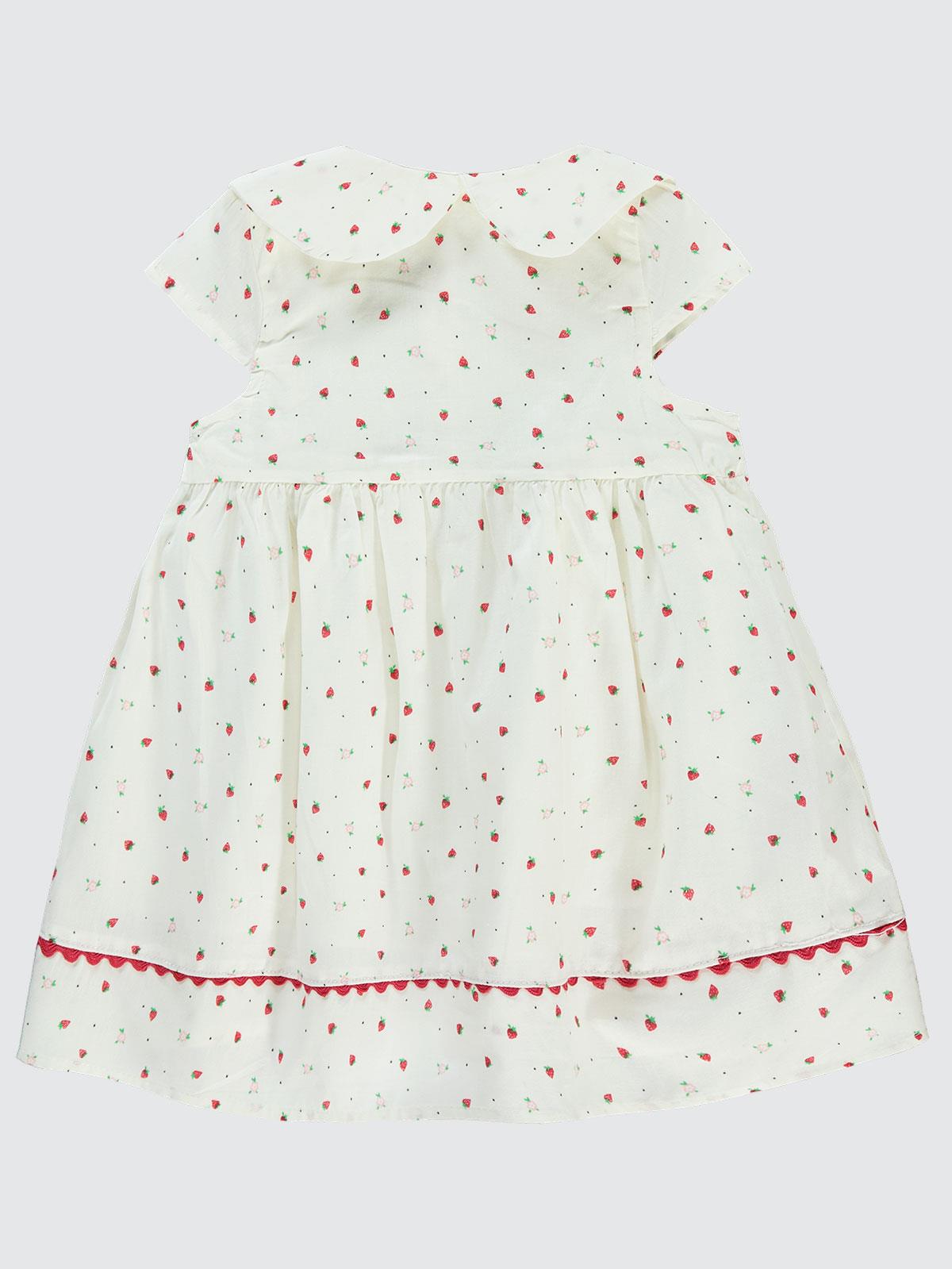 Civil Baby Çilek Empirme 6-18 Ay Elbise - Kırmızı