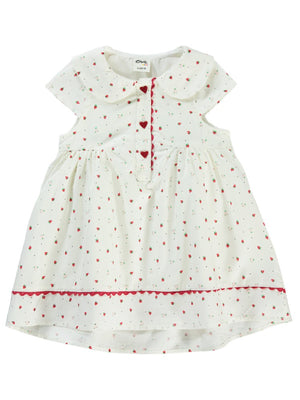 Civil Baby Çilek Empirme 6-18 Ay Elbise - Kırmızı