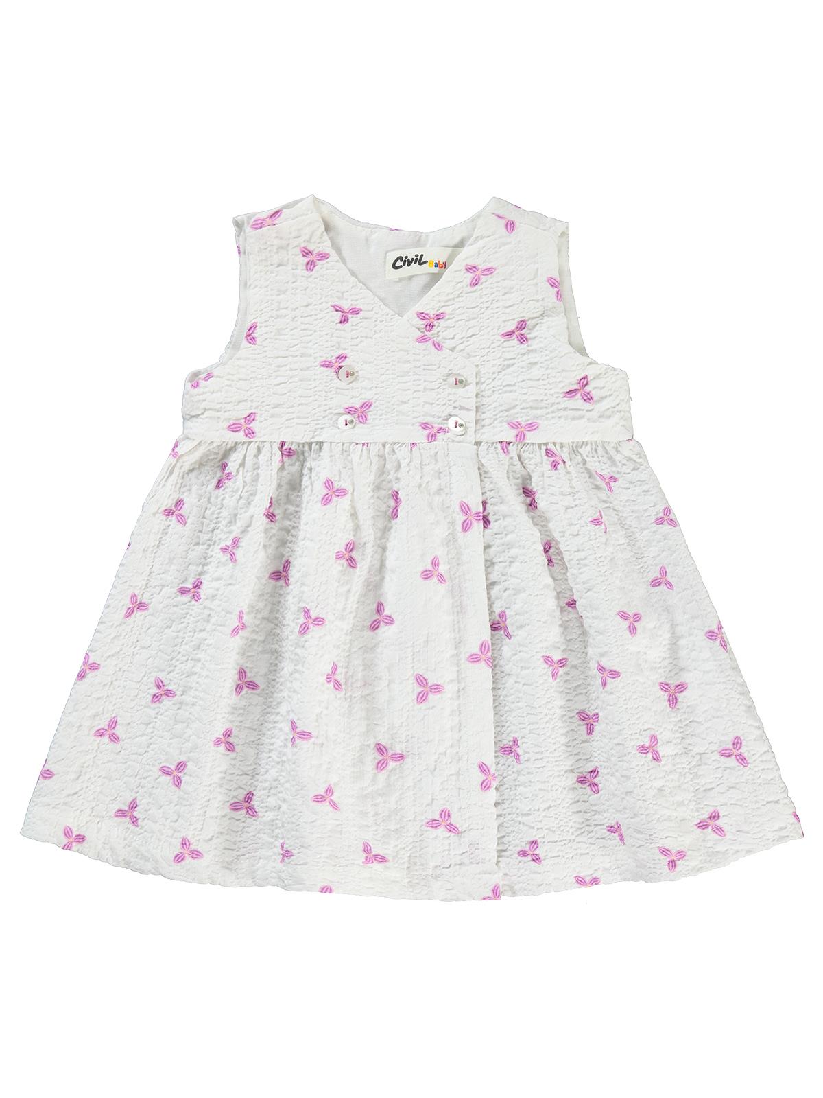 Civil Baby Çiçek Empirme 6-18 Ay Elbise - Lila