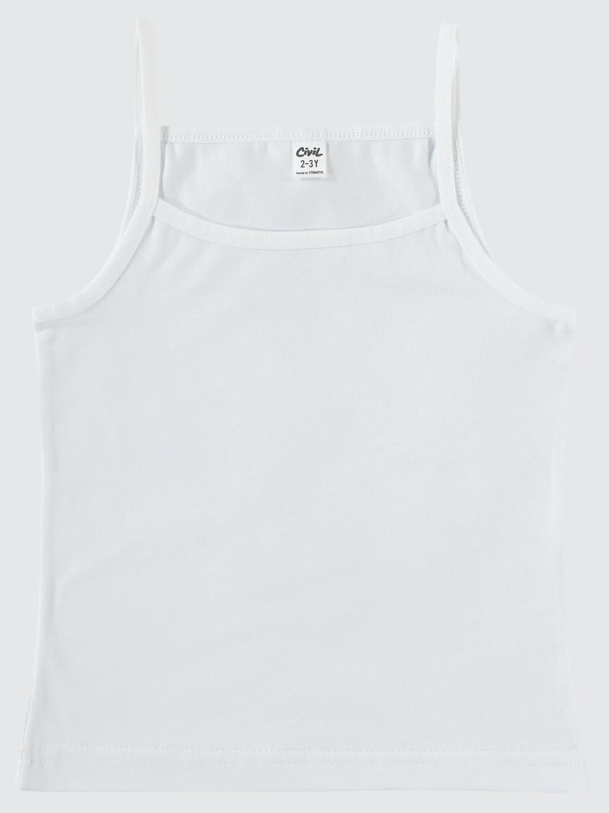 Civil Girls Lila-Beyaz Basic 2-10 Yaş 2'li Atlet St - Beyaz