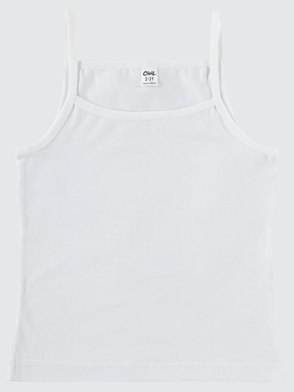 Civil Girls Lila-Beyaz Basic 2-10 Yaş 2'li Atlet St - Beyaz
