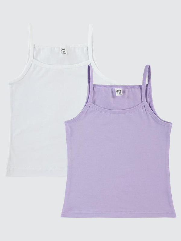 Civil Girls Lila-Beyaz Basic 2-10 Yaş 2'li Atlet St - Beyaz