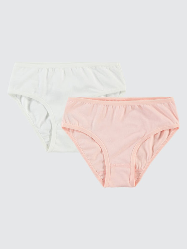 Civil Girls  Basic 2-10 Yaş 2'li Külot Set - Ekru