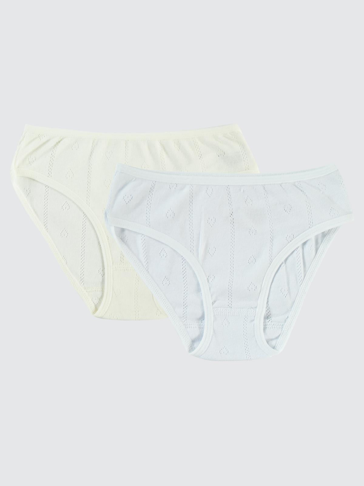 Civil Girls Kız Çocuk 2'li Külot 2-10 Yaş  - Ekru