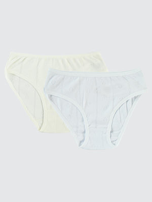 Civil Girls Kız Çocuk 2'li Külot 2-10 Yaş  - Ekru