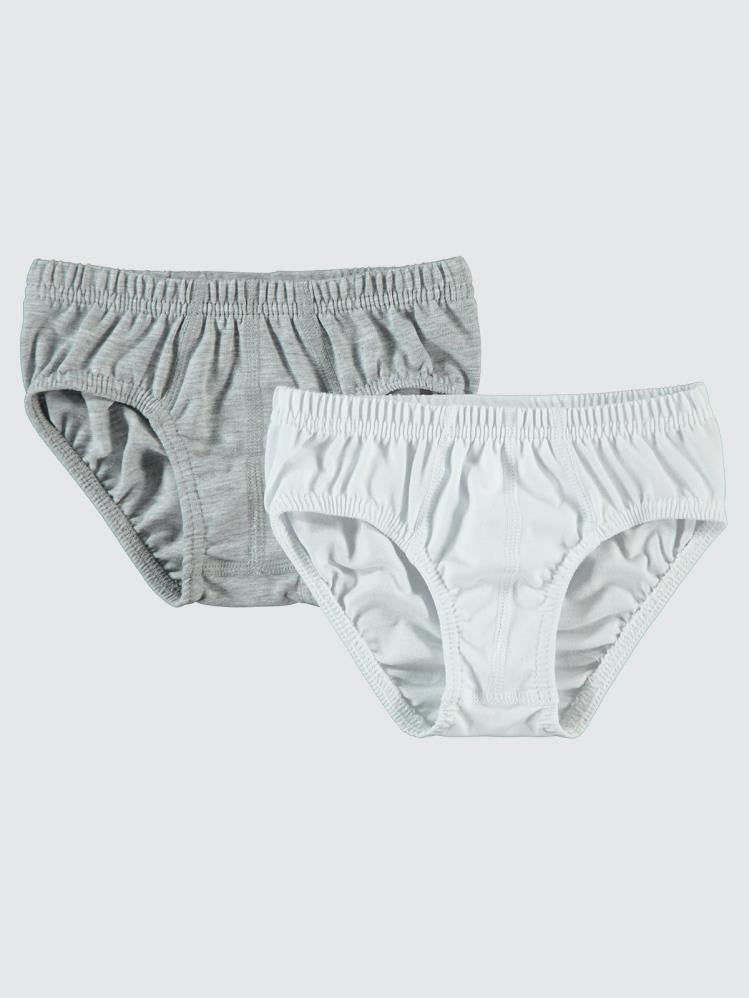 Civil Boys  Basic 2-10 Yaş 2'li Külot Set - Gri