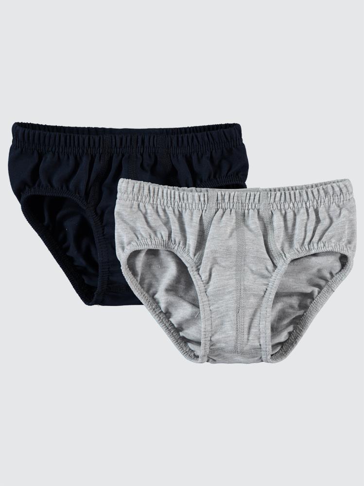 Civil Boys Basic 2-10 Yaş 2'li Külot Set - Gri