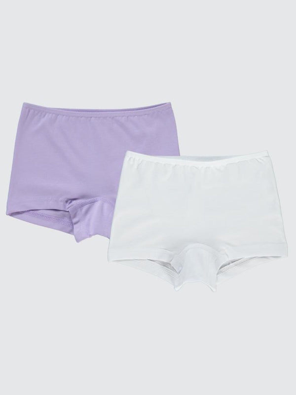 Civil Girls Kız Çocuk 2'li Boxer Set 2-10 Yaş - Beyaz