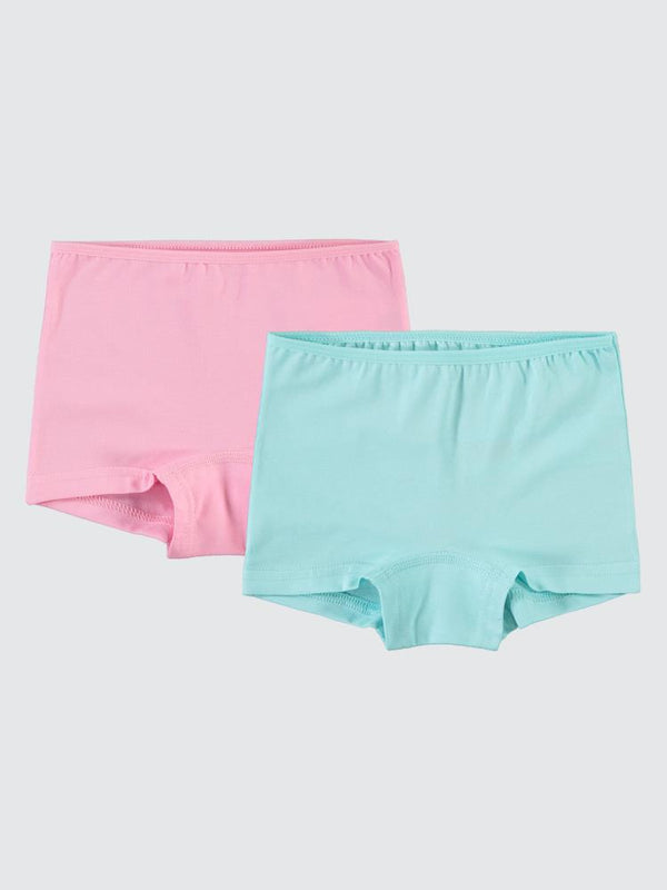 Civil Girls Kız Çocuk 2'li Boxer Set 2-10 Yaş - Pembe