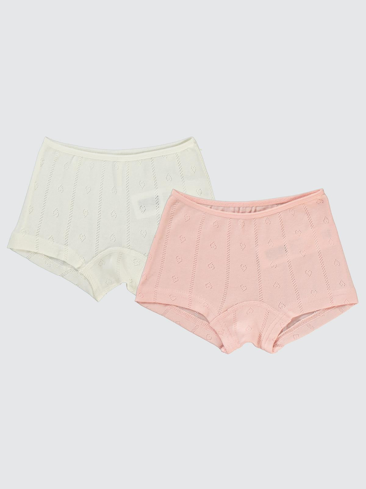 Civil Girls Kız Çocuk  2'li Boxer Set  2-10 Yaş - Ekru