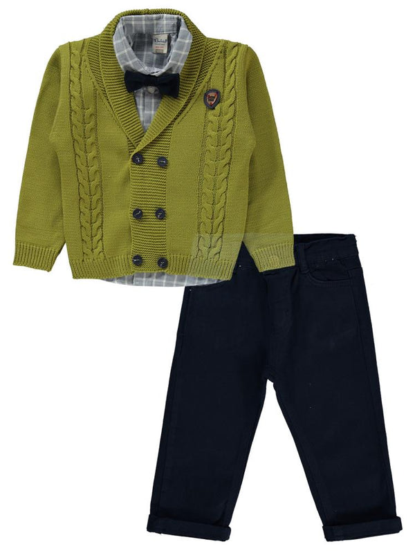 Bebüş Papyonlu 2-5 Yaş Takım - Yeşil