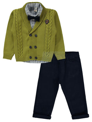 Bebüş Papyonlu 2-5 Yaş Takım - Yeşil