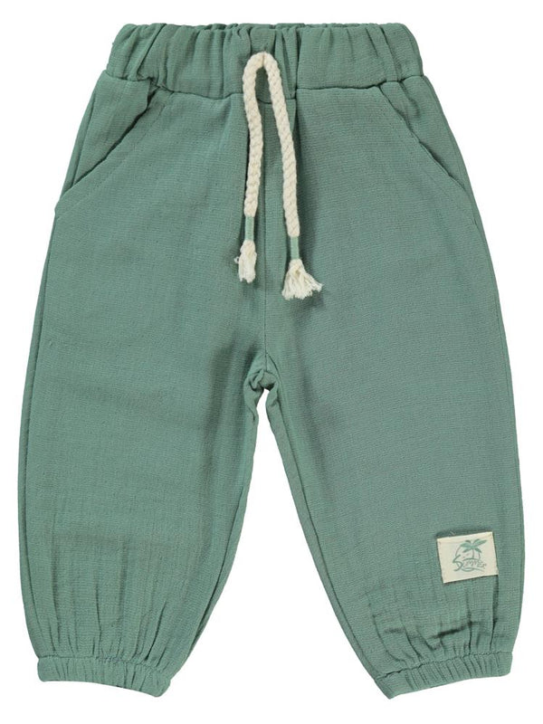 Civil Baby Kıvırcık Bel Bağcıklı 6-18 Ay Pantolon - Yeşil