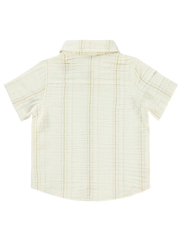 Civil Baby Çizgili Yakalı Müslin 6-18 Ay Gömlek - Kahverengi