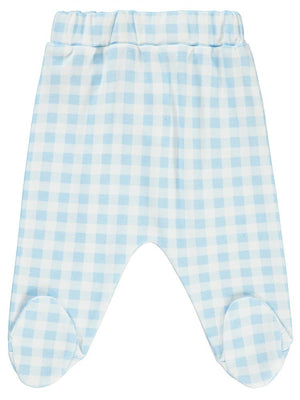 Civil Baby Ekoseli Empirme 1-6 Ay Tek Alt Bebe - Mavi