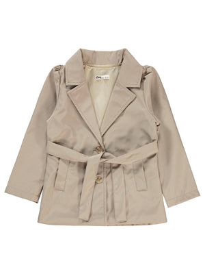 Civil Girls Trençkot 6-9 Yaş Ceket - Bej