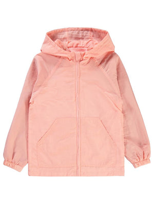 Civil Girls Kanguru Cepli 10-13 Yaş Yağmurluk - Pudra