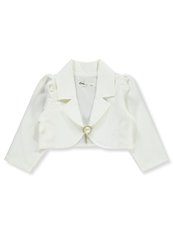 Civil Girls Broşlu 2-5 Yaş Bolero - Ekru