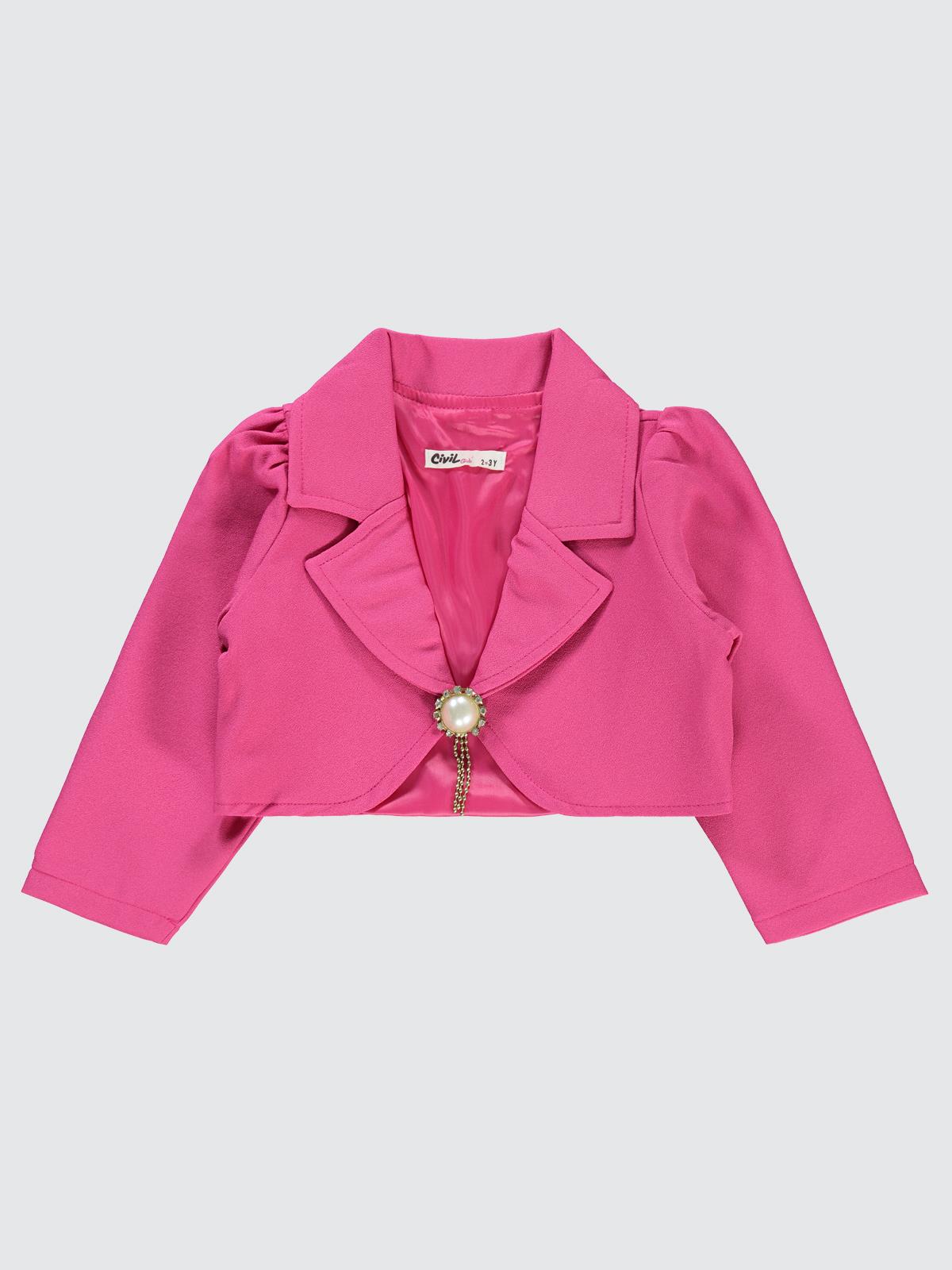 Civil Girls Broşlu 2-5 Yaş Bolero - Fusya