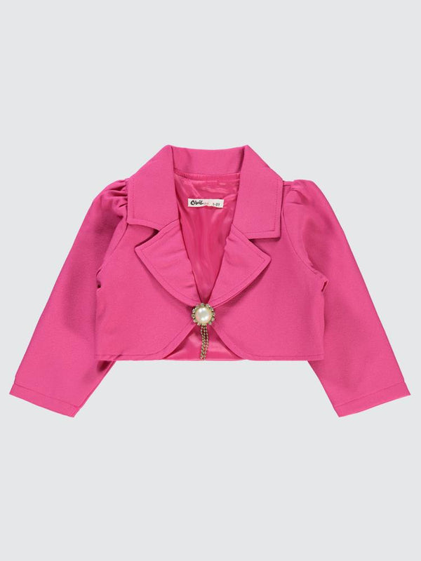 Civil Girls Broşlu 2-5 Yaş Bolero - Fusya