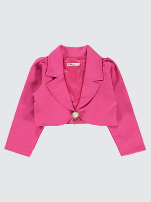Civil Girls Broşlu 6-9 Yaş Bolero - Fusya