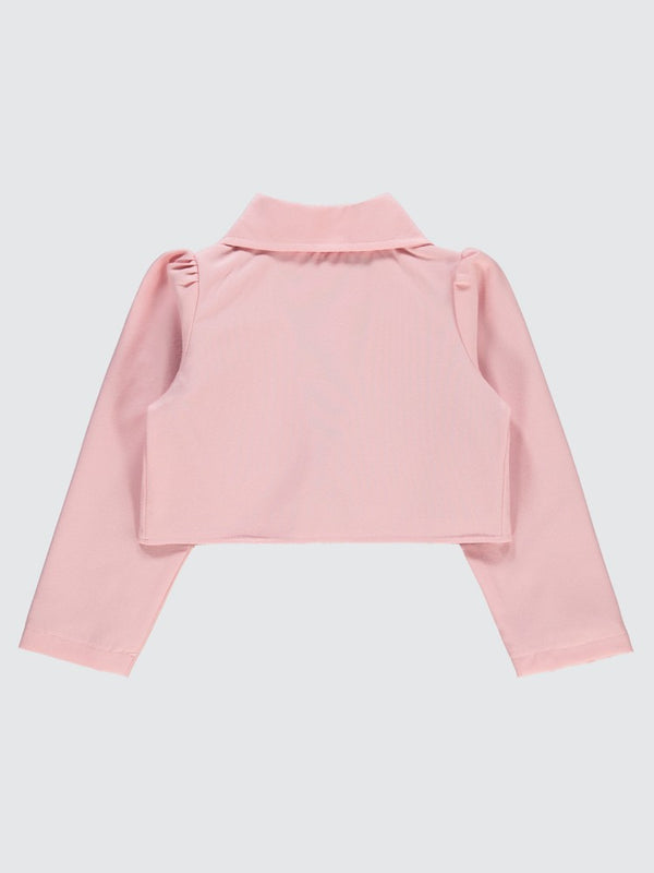Civil Girls Broşlu 6-9 Yaş Bolero - Pudra