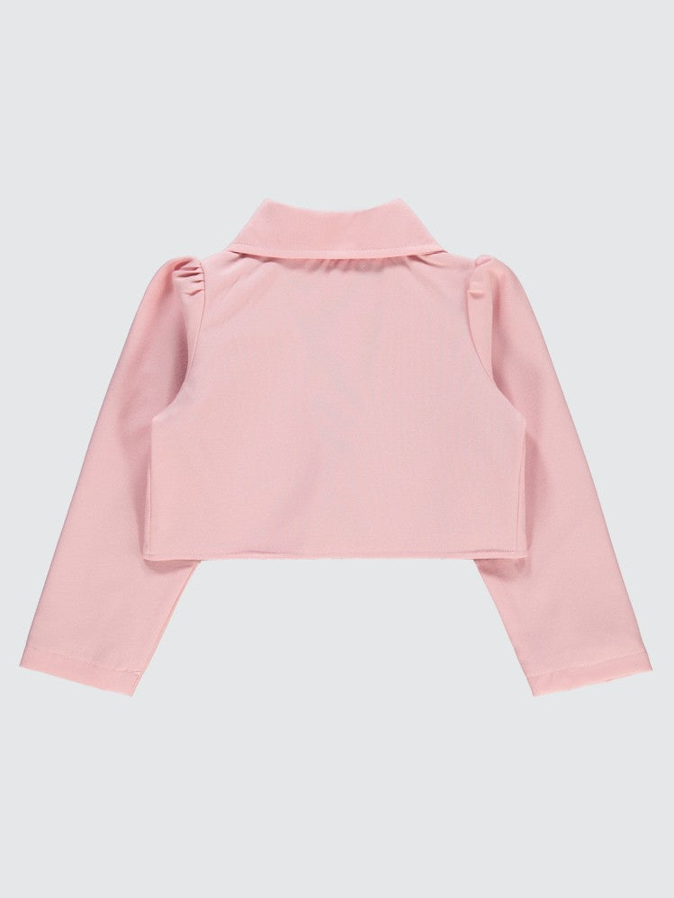 Civil Girls Broşlu 6-9 Yaş Bolero - Pudra