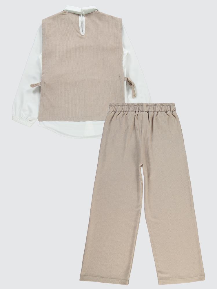 Civil Girls Süeterli 10-13 Yaş Takım - Bej