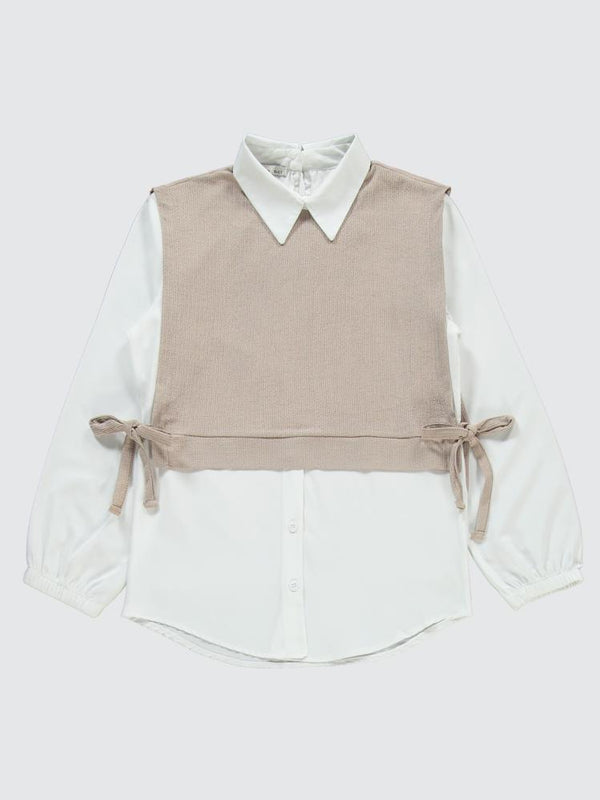 Civil Girls Süeterli 10-13 Yaş Takım - Bej