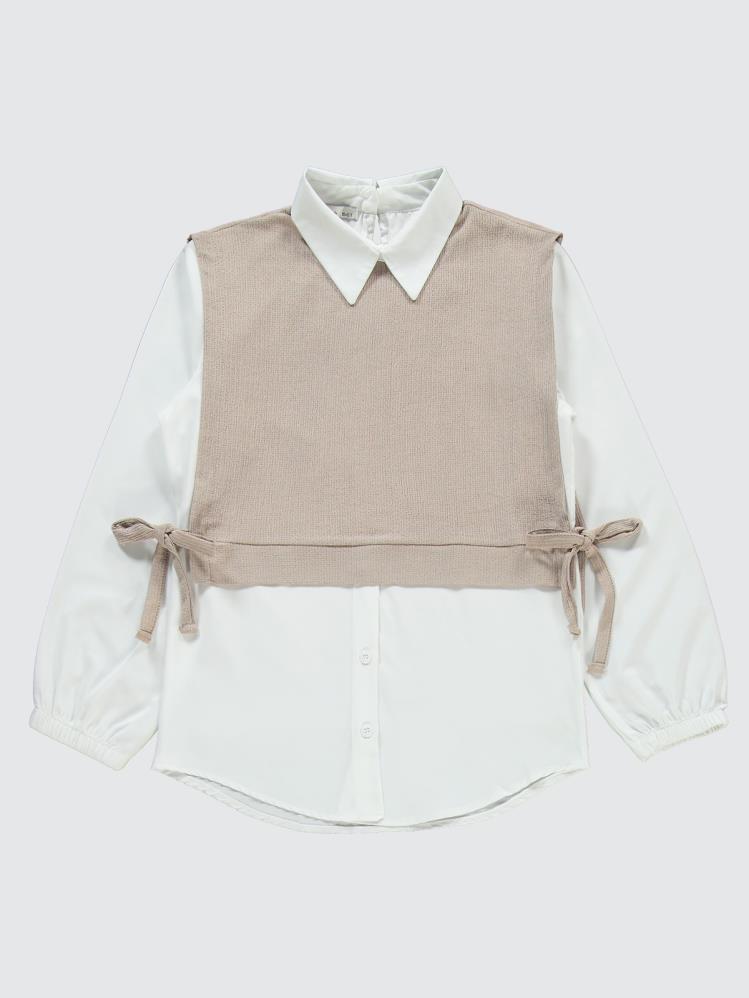 Civil Girls Süeterli 10-13 Yaş Takım - Bej