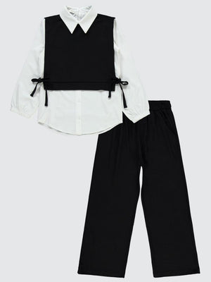 Civil Girls Süeterli 10-13 Yaş Takım - Siyah