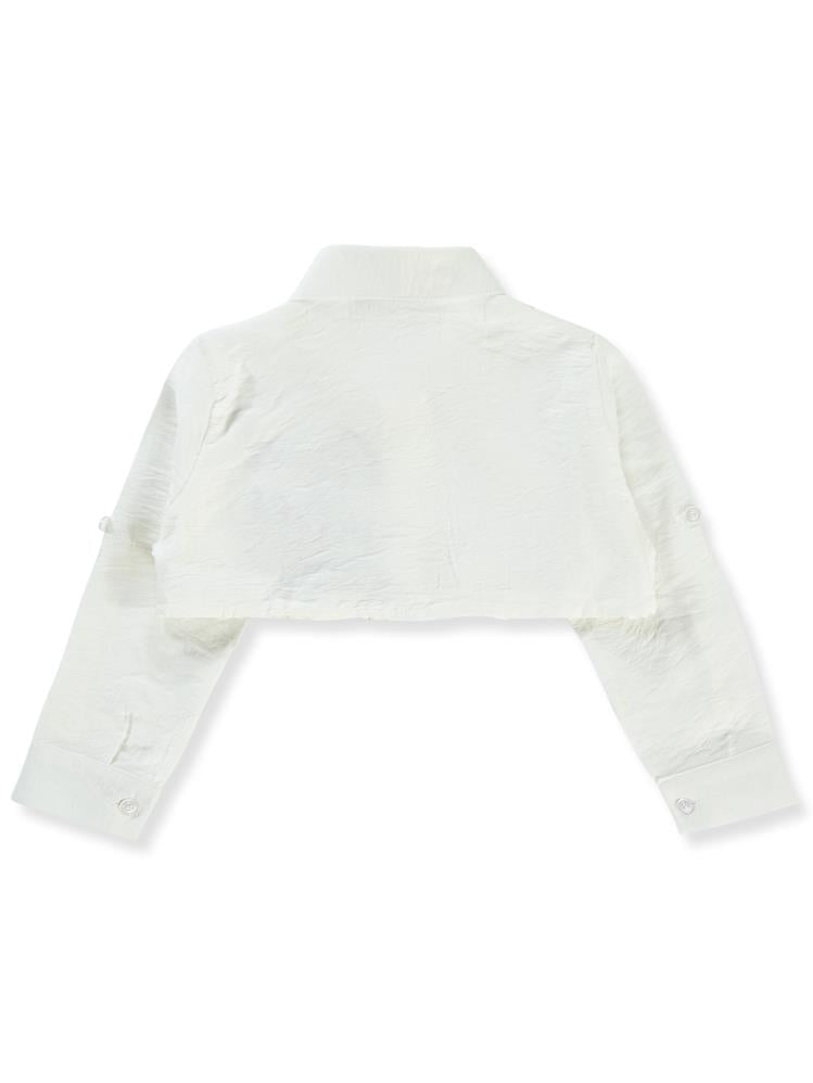 Civil Girls Good Vibes Only Baskılı 2-5 Yaş Gömlek - Beyaz