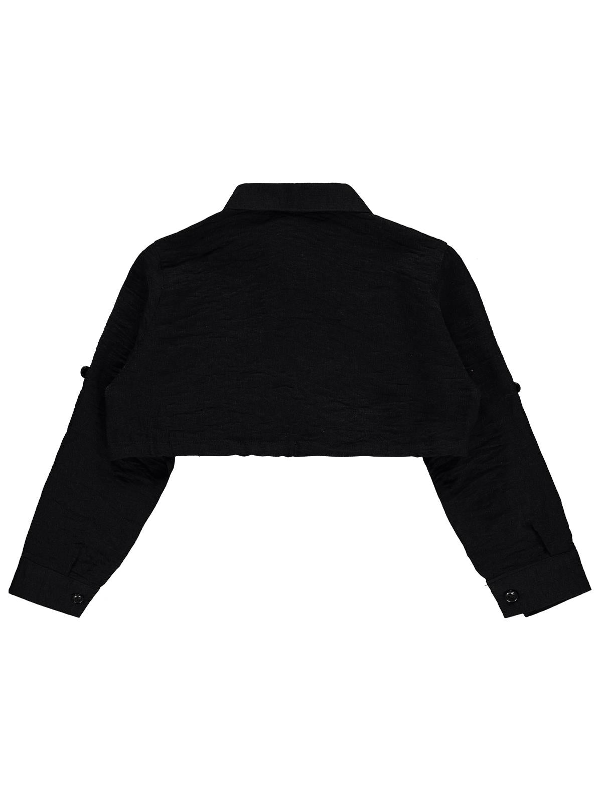 Civil Girls Good Vibes Only Baskılı 2-5 Yaş Gömlek - Siyah