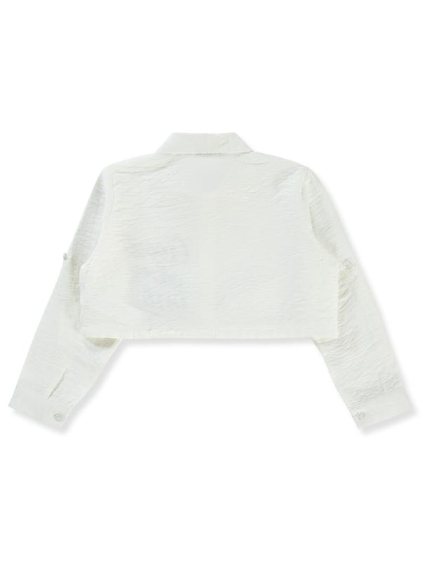 Civil Girls Good Vibes Only Baskılı 10-13 Yaş Gömlek - Beyaz