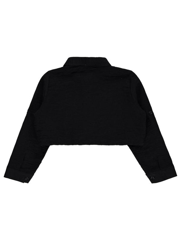 Civil Girls Good Vibes Only Baskılı 6-9 Yaş Gömlek - Siyah