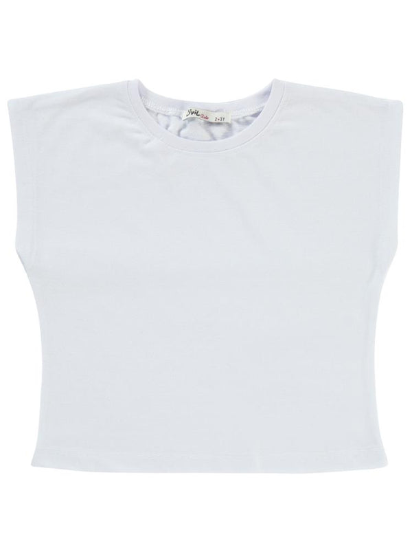 Civil Girls Düz Tişörtlü Çizgili 2-5 Yaş Gömlek - Mavi