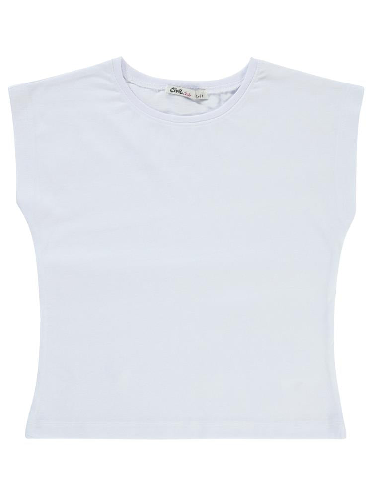 Civil Girls Düz Tişörtlü 6-9 Yaş Gömlek - Pembe