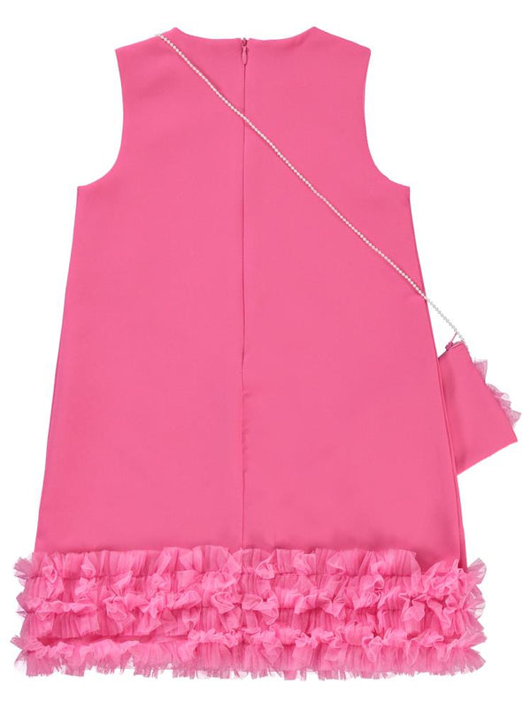 Civil Girls Eteği Fırfırlı 6-9 Yaş Elbise - Fusya