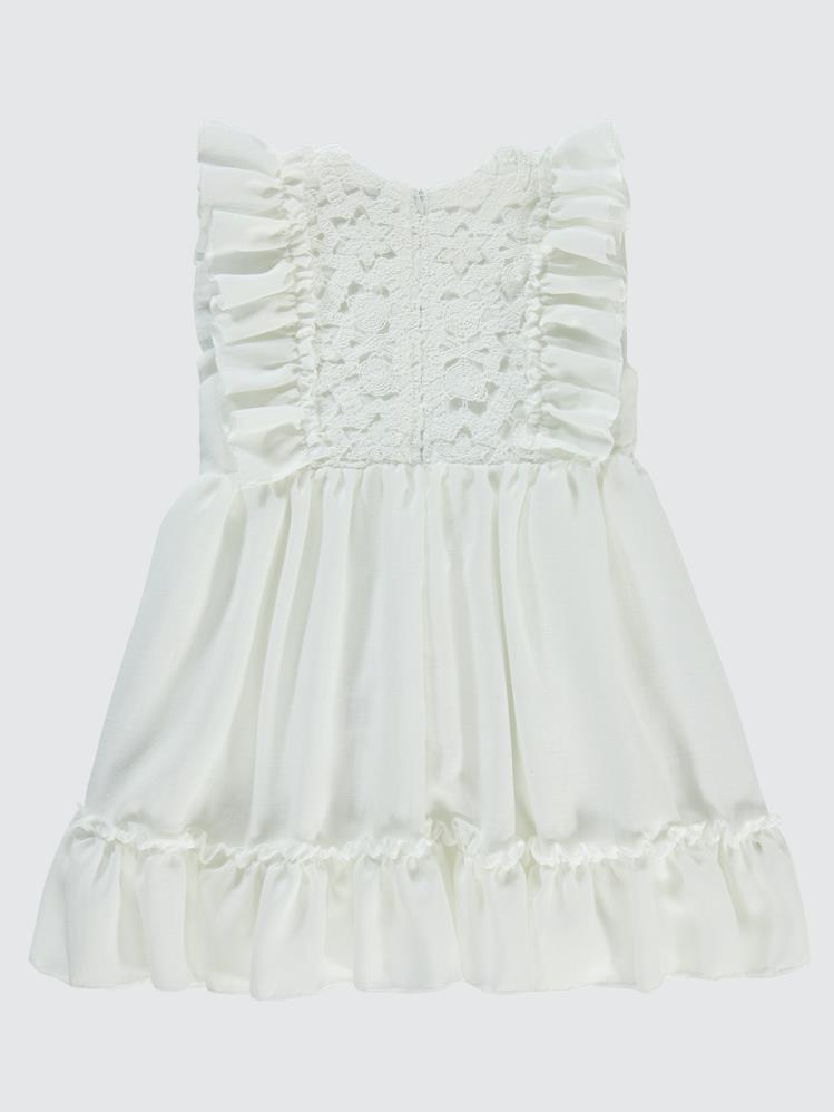 Civil Girls Fırfırlı 2-5 Yaş Elbise - Ekru