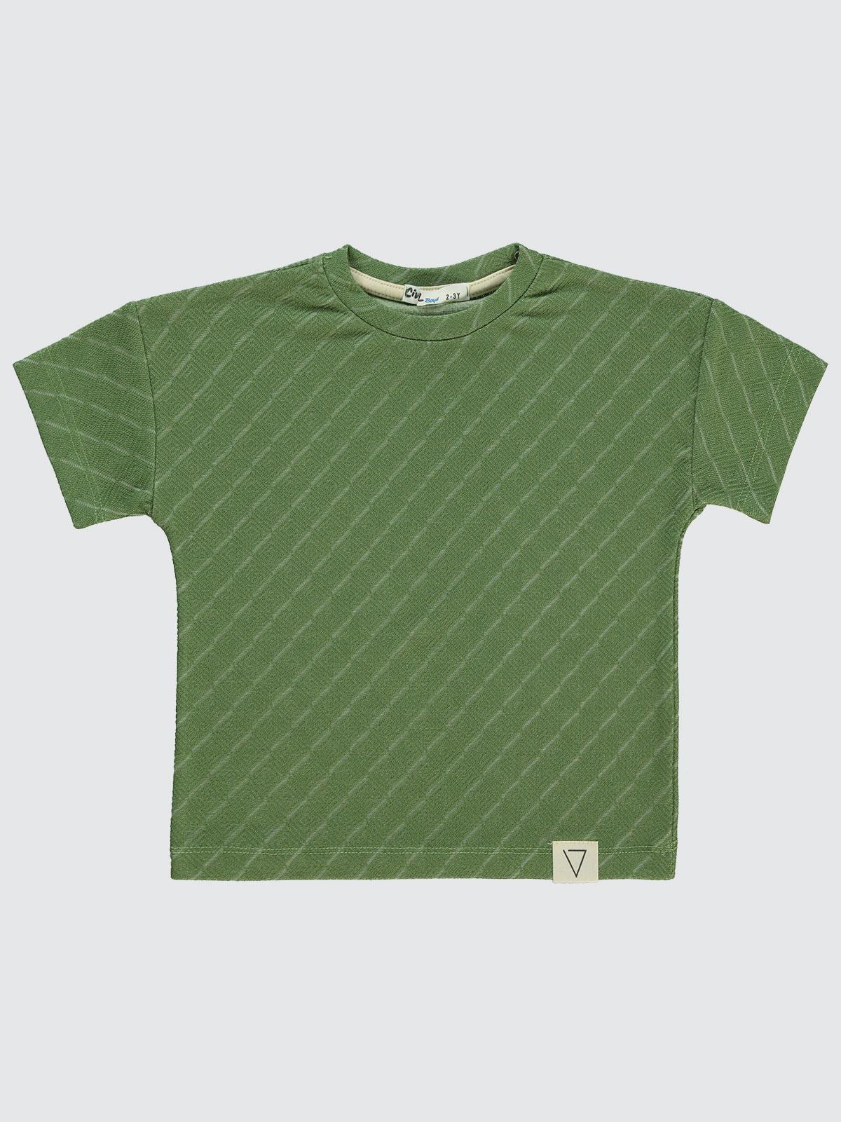 Civil Boys Baklava Desenli 2-5 Yaş Tişört - Haki